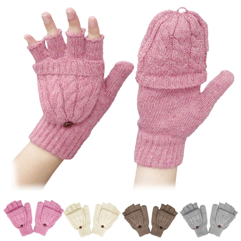 

Women Warmer Winter Fingerless Gloves winter gloves handschuhe Hand guantes eldiven handschoenen 40FE15