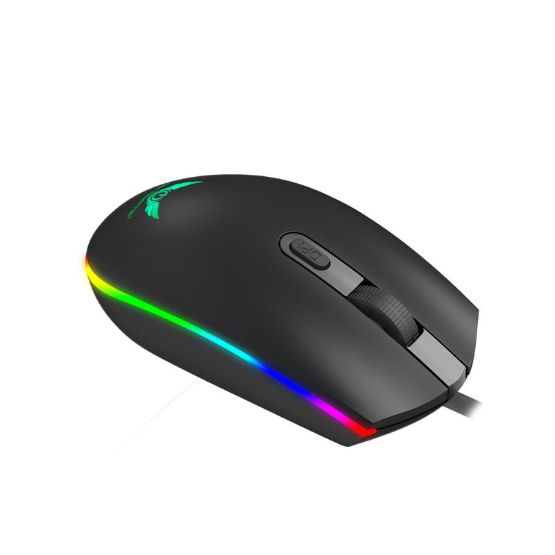 

1600DPI S900 RGB LED Backlight Optical Ergonomic Mouse Gaming Mouse Computer 4 ButtonsB Wired Good for gamer