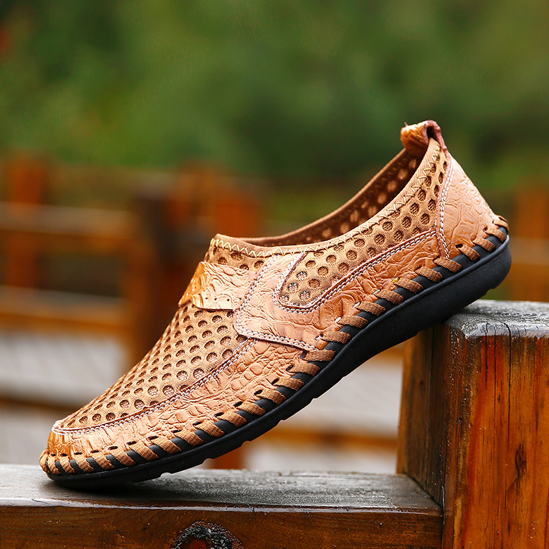 

Summer Men Shoes Breathable Mesh Shoes Men sandals Lightweight Outdoor waterproof Casual Quick Dry Wading Water, Green