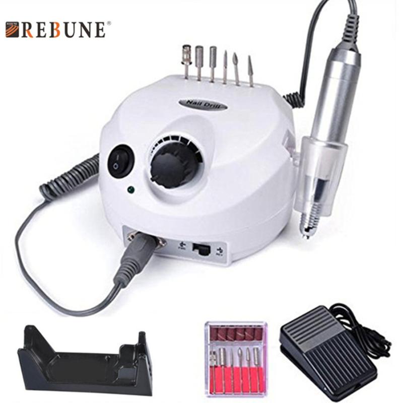 

REBUNE Pro 35000RPM Electric Acrylic Nail Drill Machine File Bits Nail Cutter Manicure Kit Salon & Home Tool Set