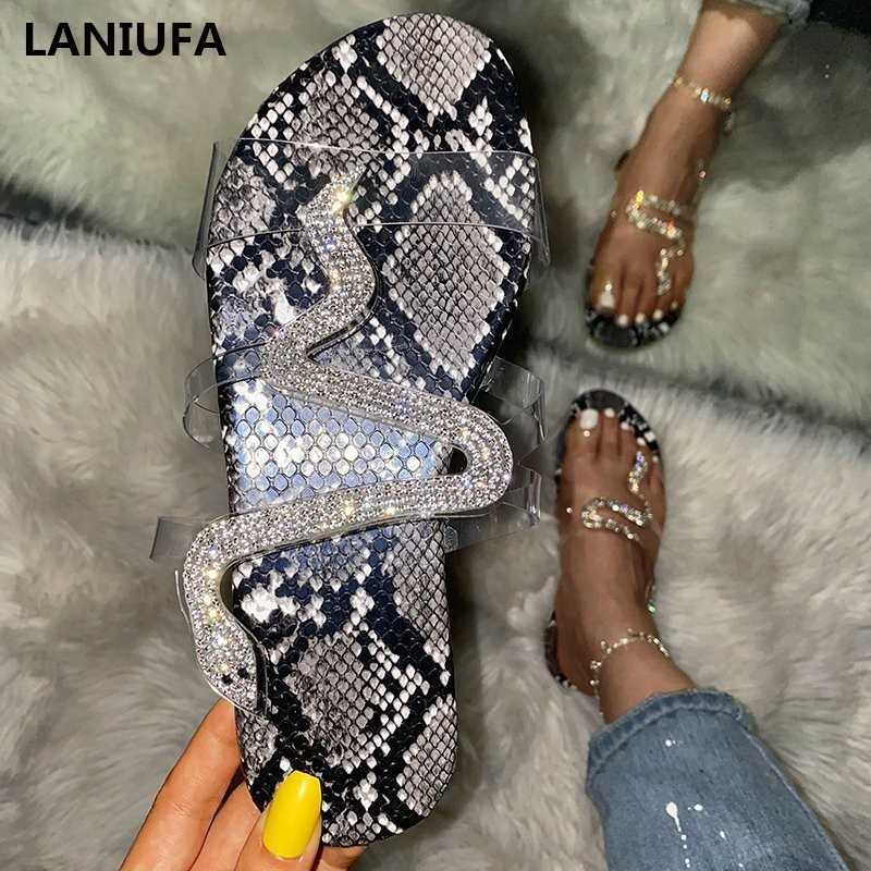

2020 Women Summer Flats Bling Slippers women Ladies Crystal Soft Flip Flops Female Outdoor Casual Beach Shoes Woman Slides mujer, Green