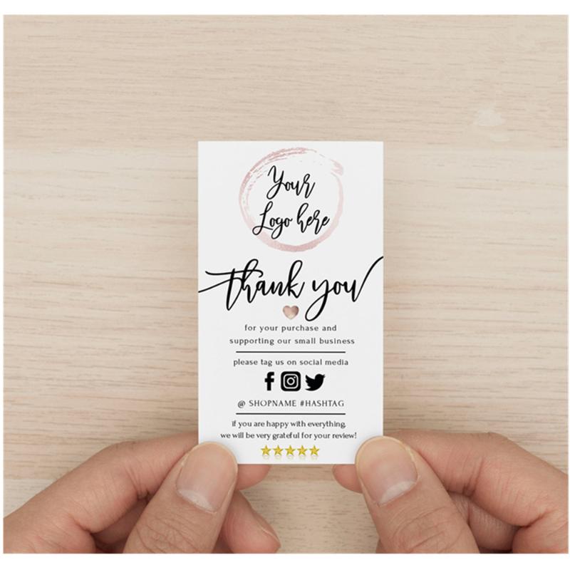 

Custom Insert Card ADD YOUR LOGO-Small Business Insert card Personalized Simple Shop Packaging