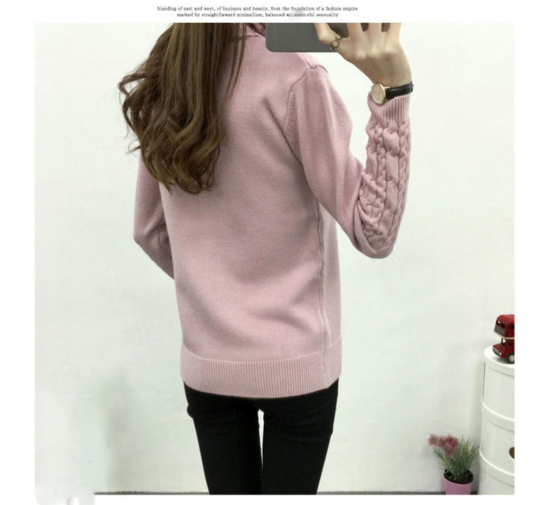 

Women Turtleneck Winter Sweater Women 2020 Long Sleeve Knitted Sweaters And Pullovers Female Jumper Tricot Tops LY571, Black