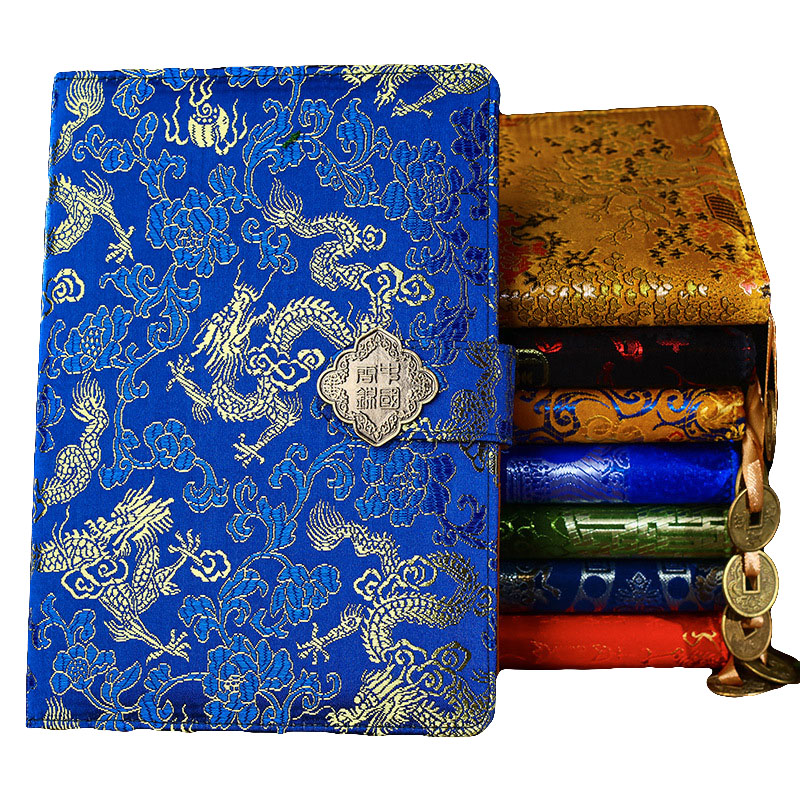 

50 Sheets Classic Chinese Style Carved Notebook Creative Chinese Dragon Brocade Notepad Fashion Business Gift Notebook