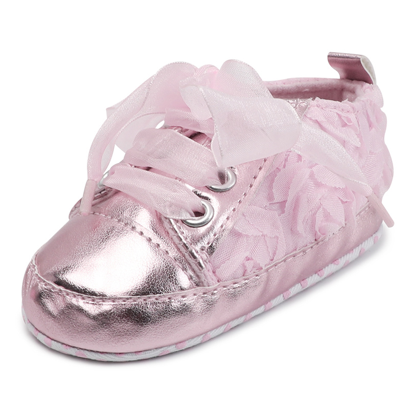 

Newborn Infant Bling Lace Dot Baby Girls Shoes Party Present Toddler Soft Cotton Sole Casual Canvas Girl Crib Shoes Moccansins, Blue