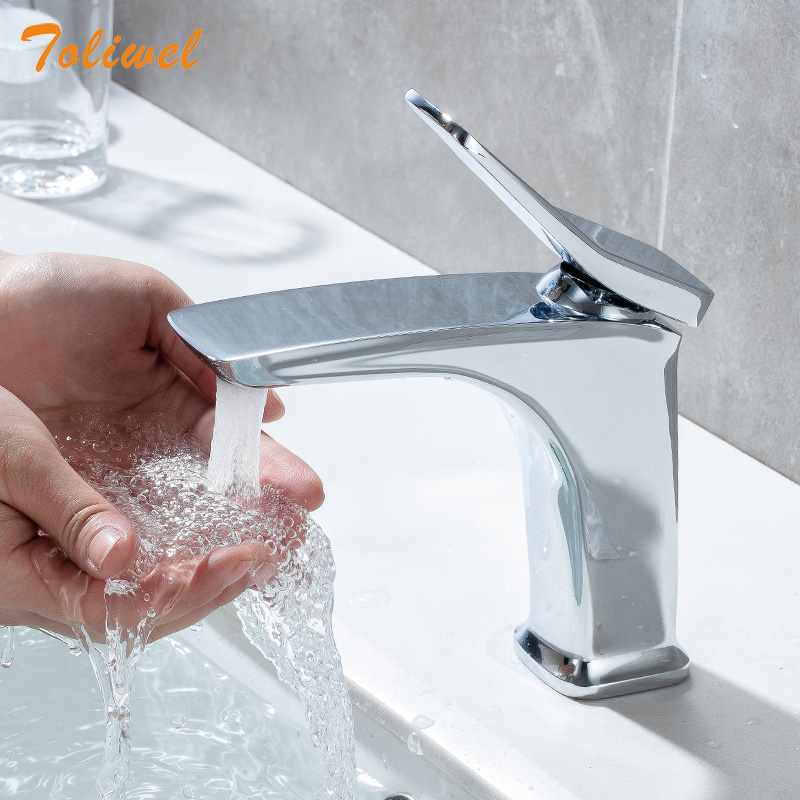 

Brass Bathroom Faucet Lavatory Vessel Sink Basin Faucets Mixer Taps Cold Hot Water Chrome Brushed Gold Gun Gray ORB Black