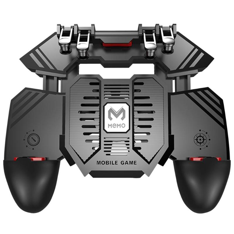 

AK77 PUBG Controller Helper Mobile Phone Radiator Six Fingers Linkage Game Button Physical Compression Quick Shooting Handle