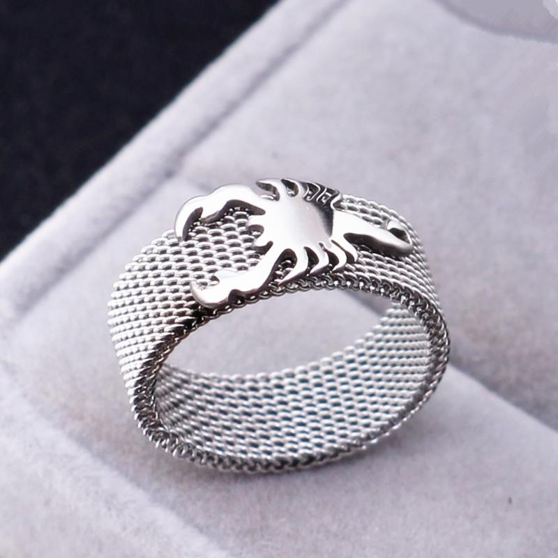 

8mm Stainless Steel Scorpion Ring For Men and Women 316L Stainless Steel Charm Ring