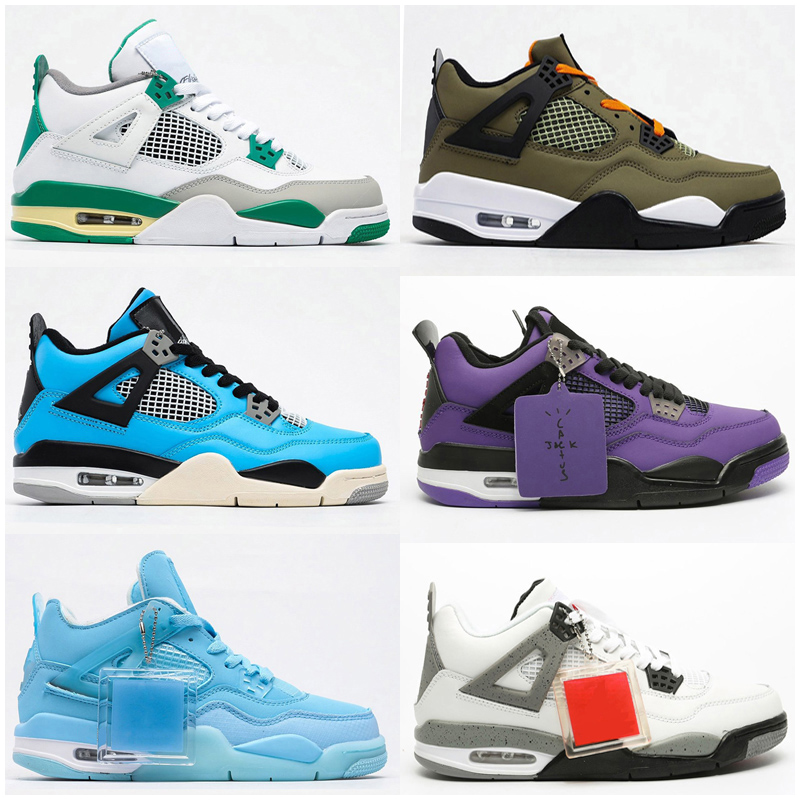 

Jumpman 4 basketball shoes for men women 4s Military Black Cat Sail Red Thunder White Oreo Cactus Jack Blue University Infrared Cool Grey mens Outdoor sports sneakers, As photo 7