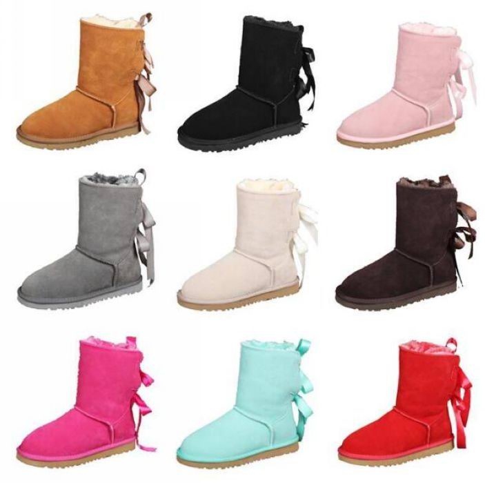

2020 Women boots Classic Australia Short Mini Ankle Knee Tall designer boots Bailey Bow men winter snow booties 36-41 Keep Warm New Arrival, Colour12