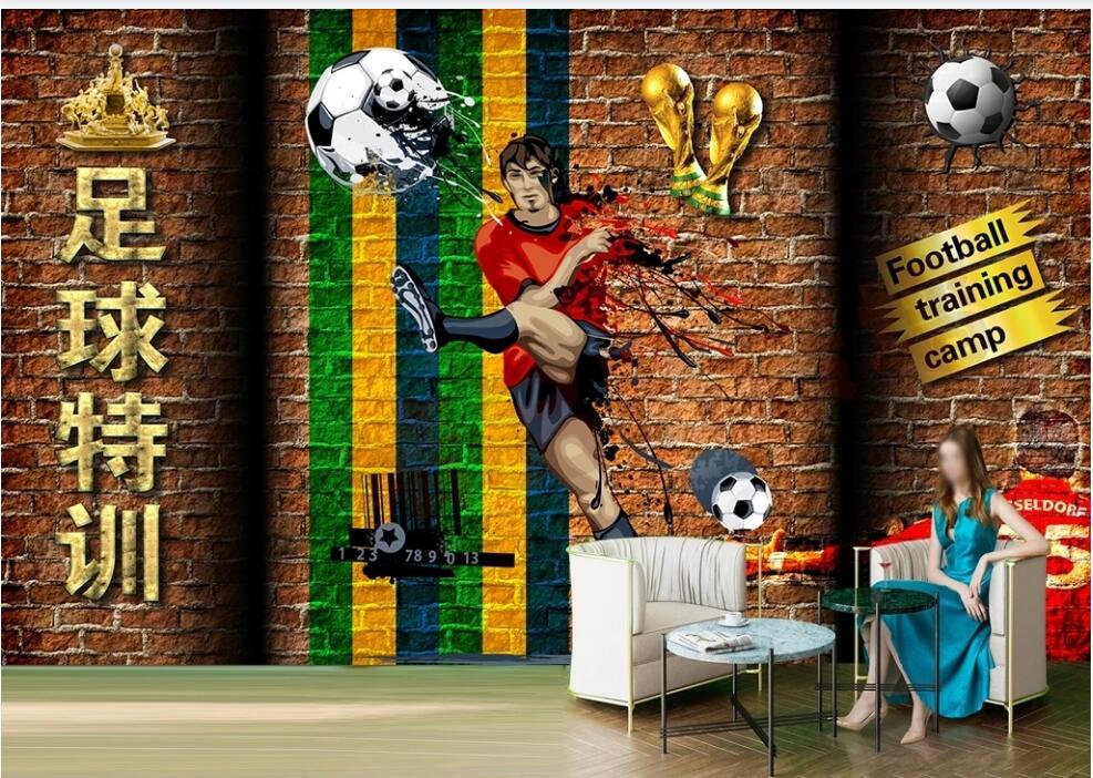 

3D wallpaper custom photo mural Football expansion space living room home decor 3d wall muals wall paper for walls 3 d in rolls, Non woven