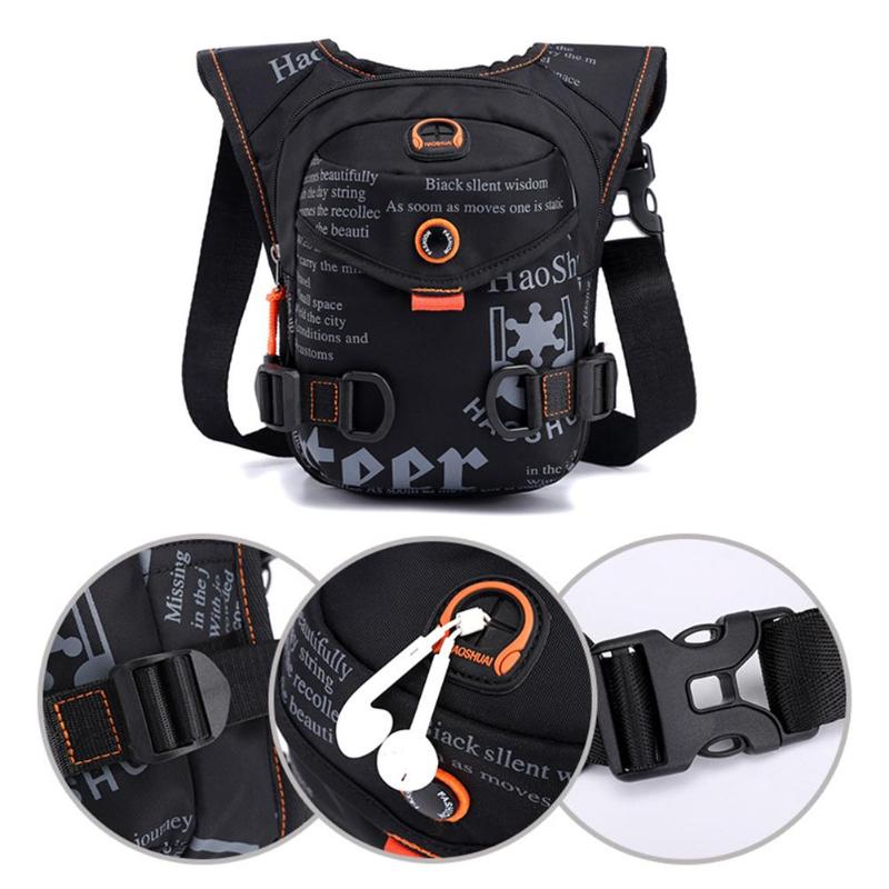 

Outdoor Running Leg Bag Multifunction Sports Men Cycling Motorcycle Crossbody Shoulder Fanny Pack Chest Bags Pocket Waist Pack, Black color