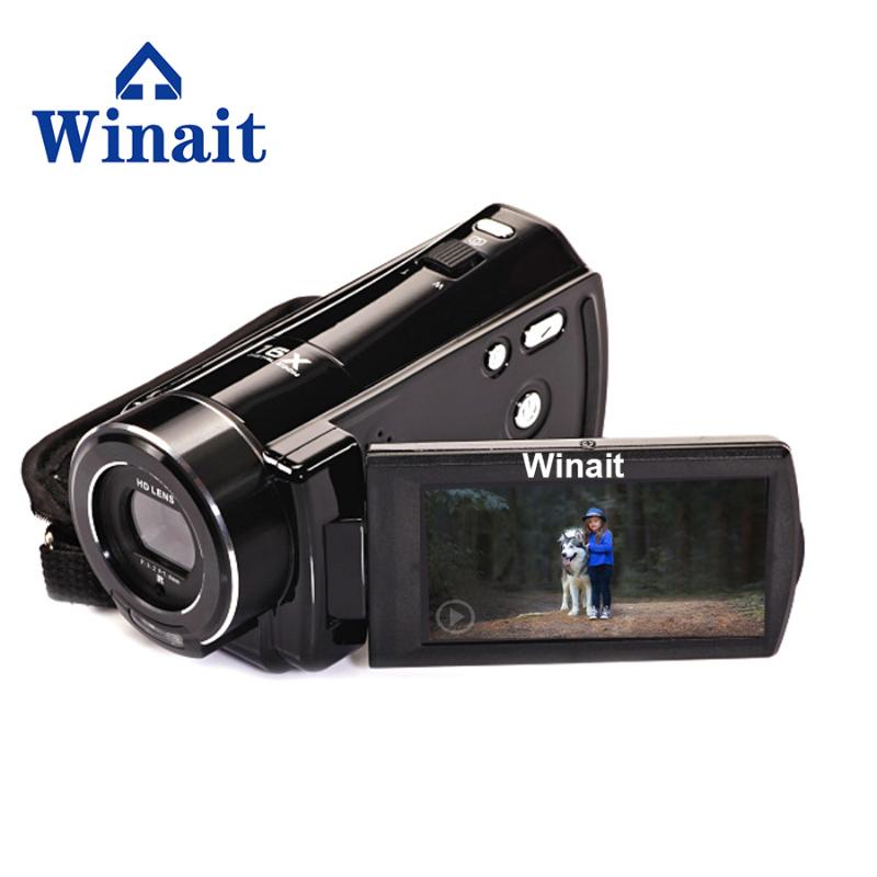 

Winait Mini HDV-V7 Professional 3.0 inch Rotation Touch Screen 1080P Full HD Flash Digital Video Camera with Remote Control, Black
