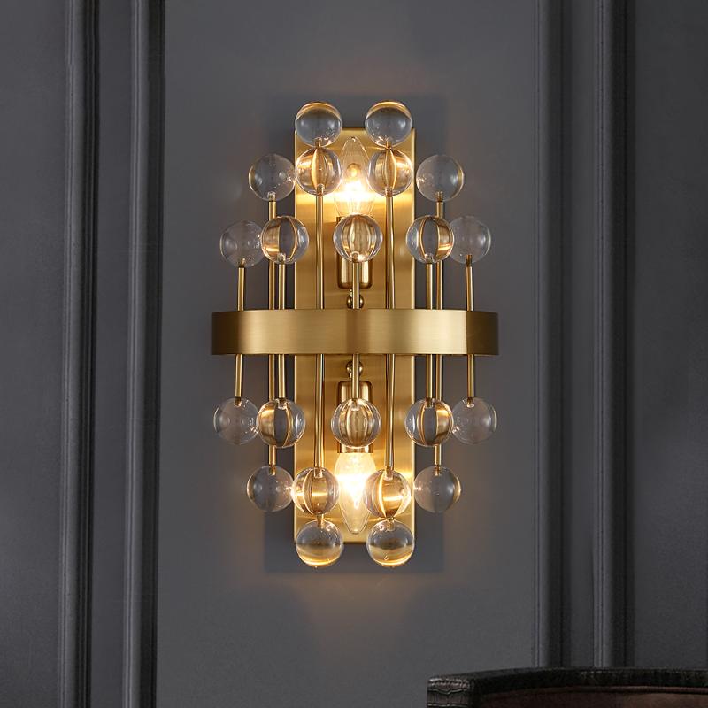 

Modern crystal wall lamps colorful Sconce Wall Lights Fixture E14 220V Bedside creative lamp industrial decor gold sconce lamp