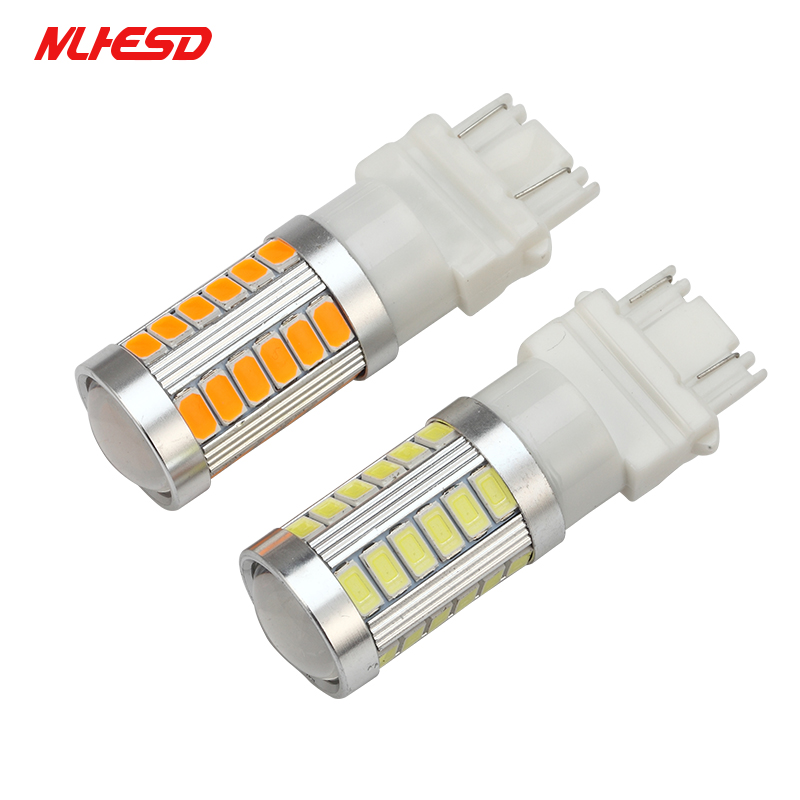 

2pcs T25 3156 3157 P27/7W 33 SMD 5630 5730 LED Car Tail Lights 33SMD Motor Daytime Running Light Turn Signal white/red/yellow, As pic
