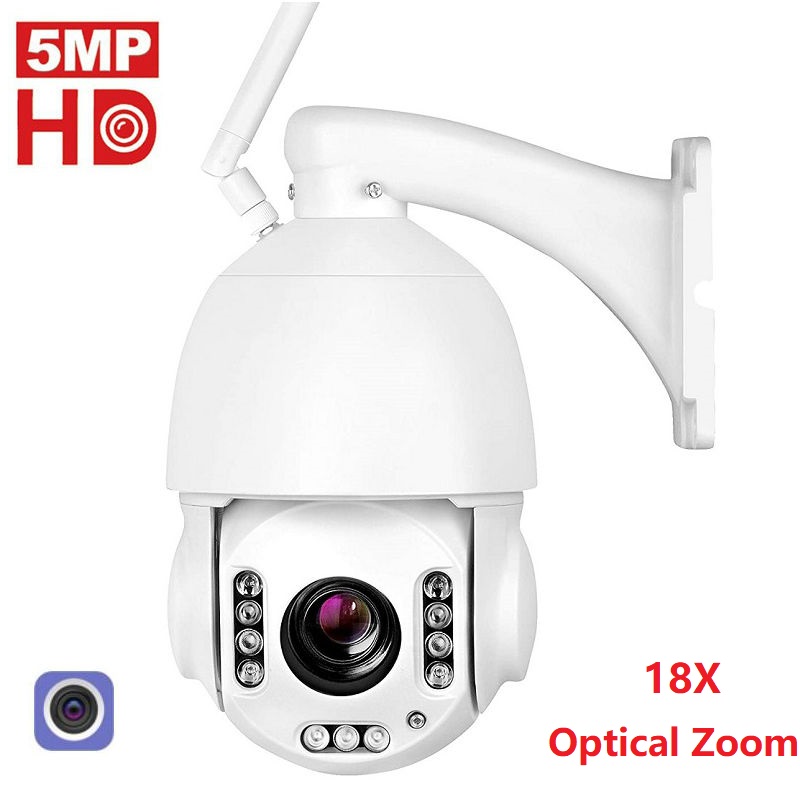 

Outdoor Full HD 5MP WiFi PTZ IP Camera Two Way Audio 18X Optical Zoom Auto Focus Wireless CCTV IP Camera Onvif CamHi