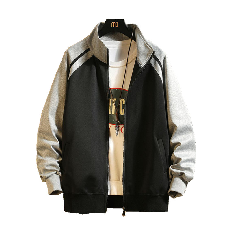 

New Men Bomber Jacket Thin Slim Long Sleeve baseball Jackets Windbreaker Zipper Windbreaker Jacket Male Outwear Clothing, Black