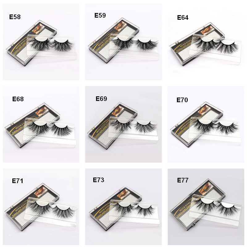 

25mm Long 3D mink lashes E01 extra length mink eyelashes Big dramatic volumn eyelashes strip thick false eyelash