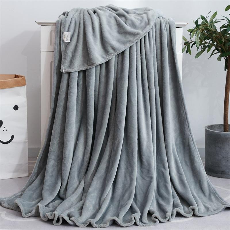

20SUCSES Solid Flannel Fleece Blanket Super Soft Warm Throw Blankets for Sofa/Bed/Travel/Bedspread