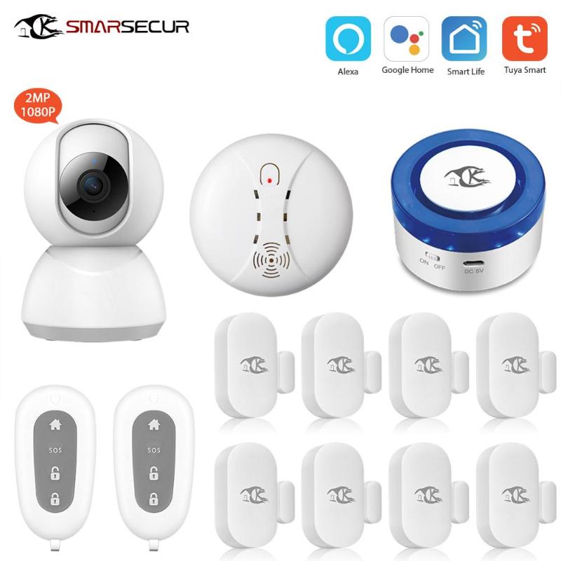 

Tuya Alarm Security alarm system siren smart life app control compatible with Alexa IP camera
