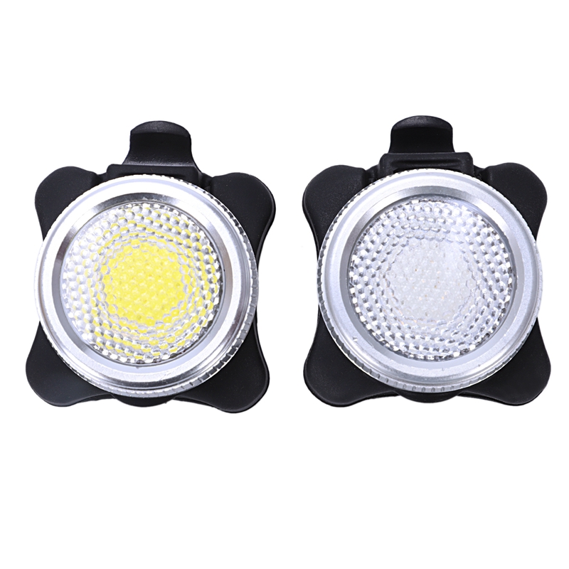 

Upgraded USB Rechargeable Cycling Bicycle Bike Head Front Rear Tail Clip Light Lamp with 5 Model Bright Lighting and Two-color d