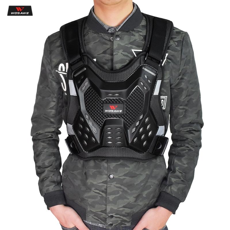 

WOSAWE Motorcycle Armor Jacket Men Sleeveless Vest Outdoor Motorcross EVA Chest Protective Sport Gear Guard Skiing Skateboard