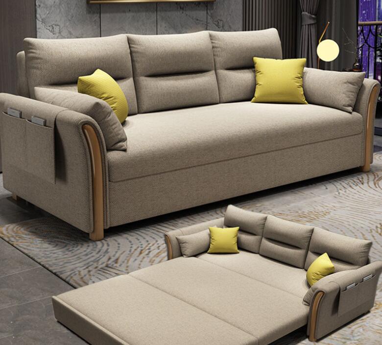 

Sofa bed can store content sitting room of Nordic fold sofa bed amphibious small family sits lie retractable contracted sofa