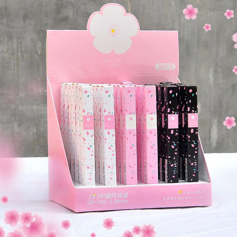 

1 pcs Kawaii Romantic Cherry Blossom Pen Japanese Gel Pens Neutral Pen 0.38mm for Girls Lovely Gift Office School Writing Supply