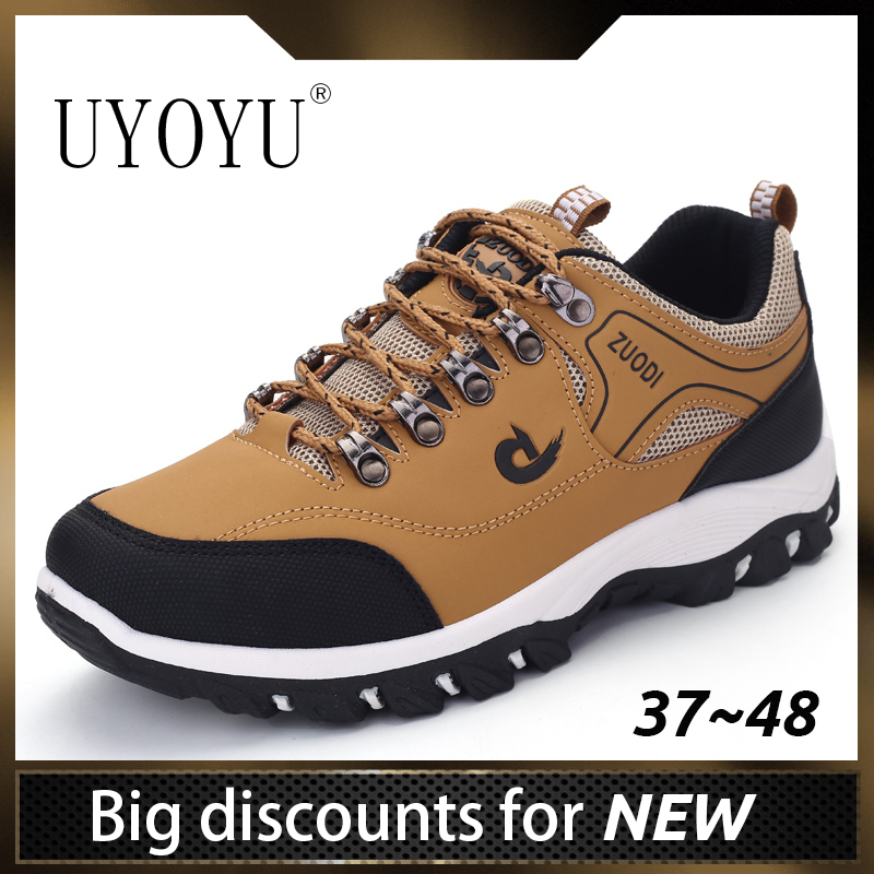 

UYOYU 2020 Men Leather Shoes Outdoor Casual Shoes Men Fashion Breathable Flats Footwear For Trainers Zapatos Hombre Black, 692 green