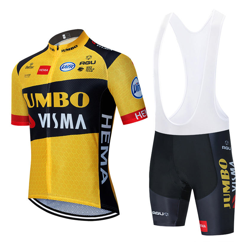 

2020 new JUMBO VISMA cycling TEAM jersey 20D bike shorts suit Ropa Ciclismo mens summer PRO bicycle Maillot Pants clothing
