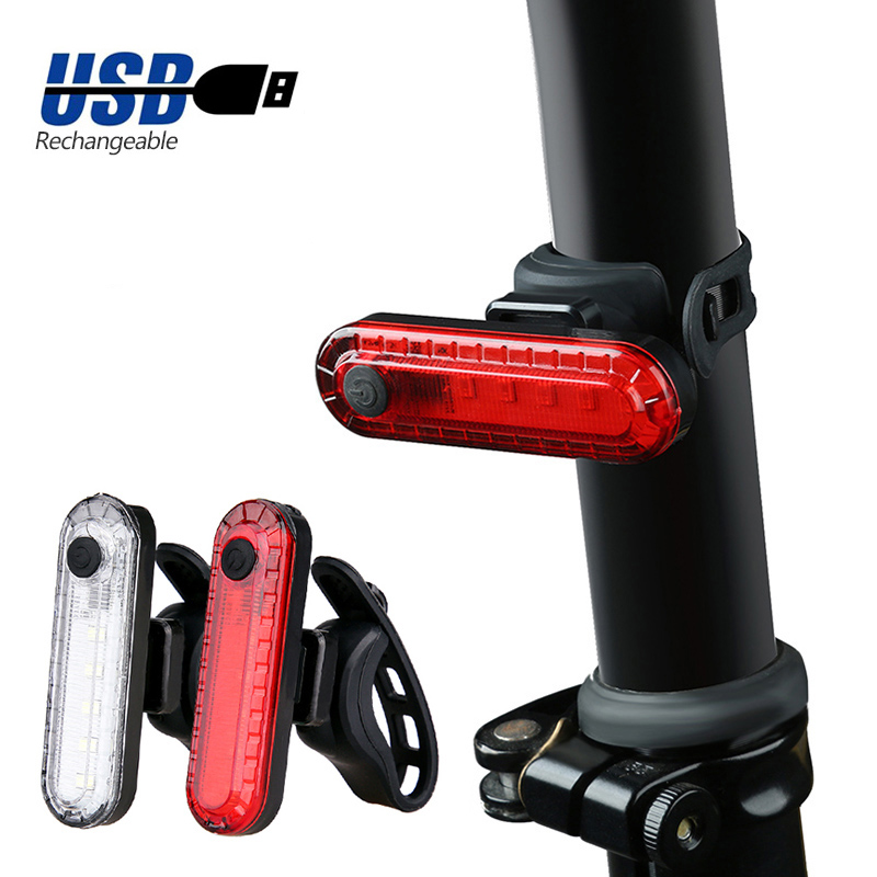 

Bicycle Light USB Rechargeable Rainproof MTB Road Bike LED Rear Light Safety Warning Taillight Cycling Helmet Backpack Lights