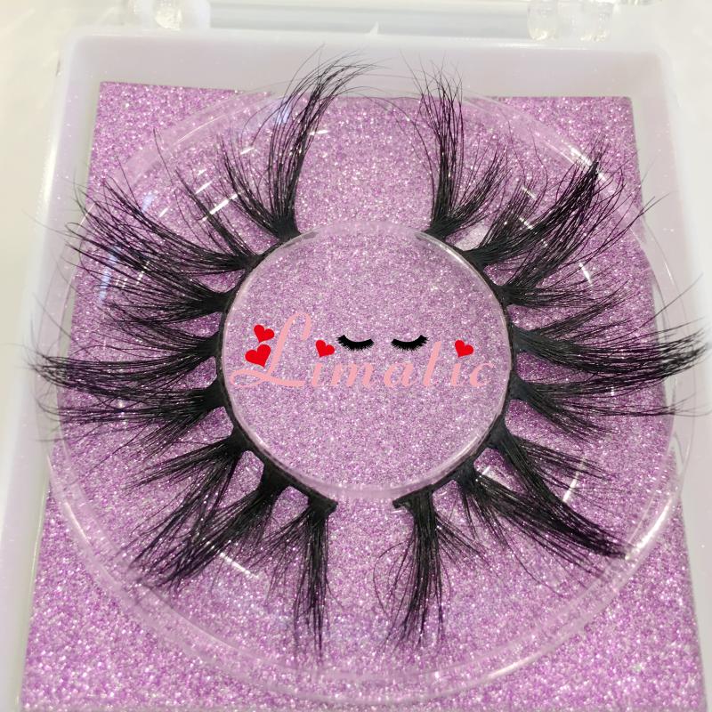 

Limatic Makeup Kit 25mm Mink Eyelashes Fluffy Handmade Cruelty Free Lashes Customized Support
