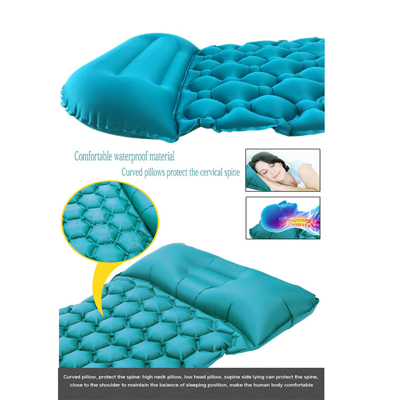 

Outdoor TPU super light sleeping mat nylon inflatable bed camping tent with pillow single moisturepro of car mattress