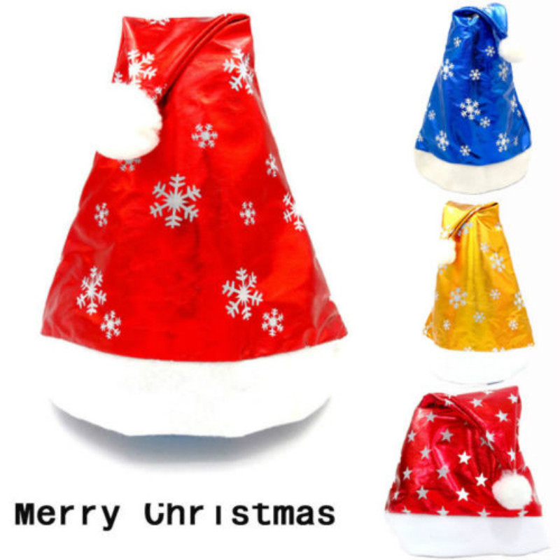 

Christmas Party Baby Adult Santa Hat Red And White Xmas Cap for Santa Claus Gift