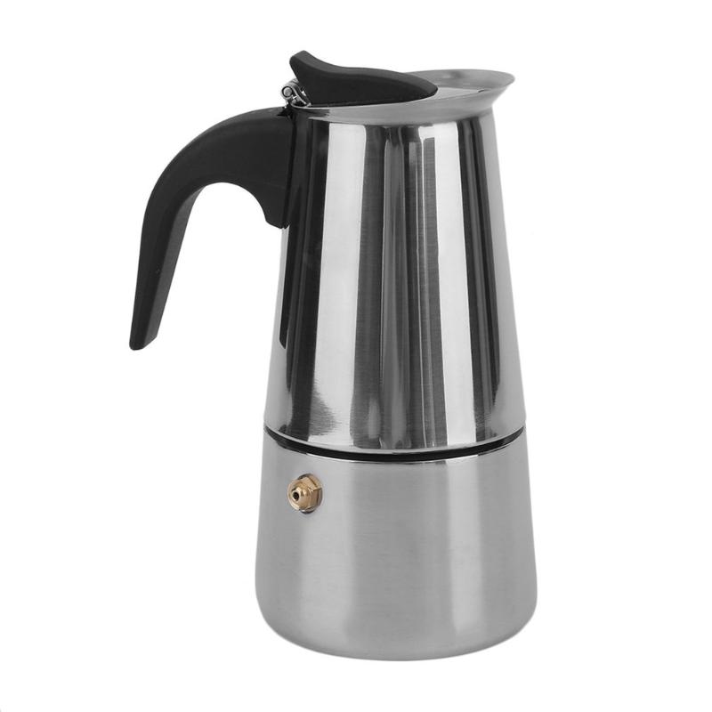 

Portable Mocha Coffee Maker Stainless Steel Coffee Percolator Home Office Mocha Pot Durable Express Espresso Maker