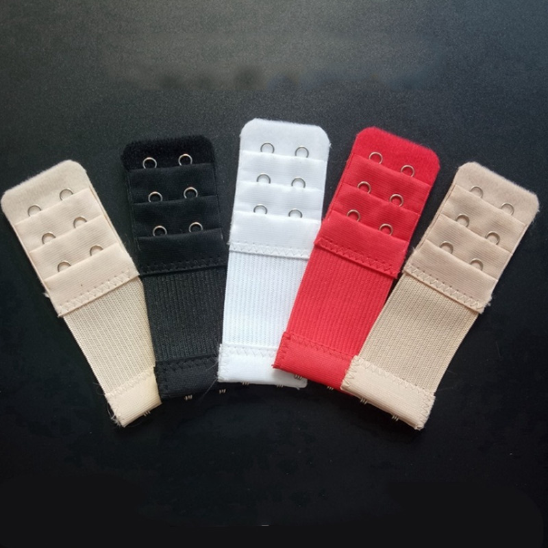 

Women Bra Strap Extender 3 Rows 2 Hooks Elastic Adjustable Lengthen Underwear Bra Clasp Straps Intimates Accessories ASD88, Beige