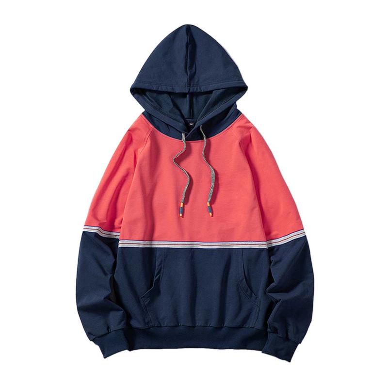 

Men Women Winter Fall Hoodies Running T-Shirts Webbing Drawstring Long Sleeve Patchwork Hooded Sportwear Fitness Gym Tracksuits, Beige