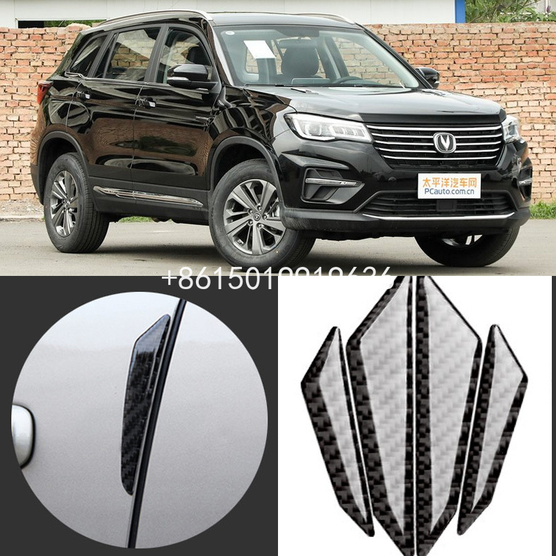 

For changan cs15 cs35 cs55 cs75 Car Side Door Edge Guard Bumper Trim Protector 4pcs PVC carbon fiber Stickers
