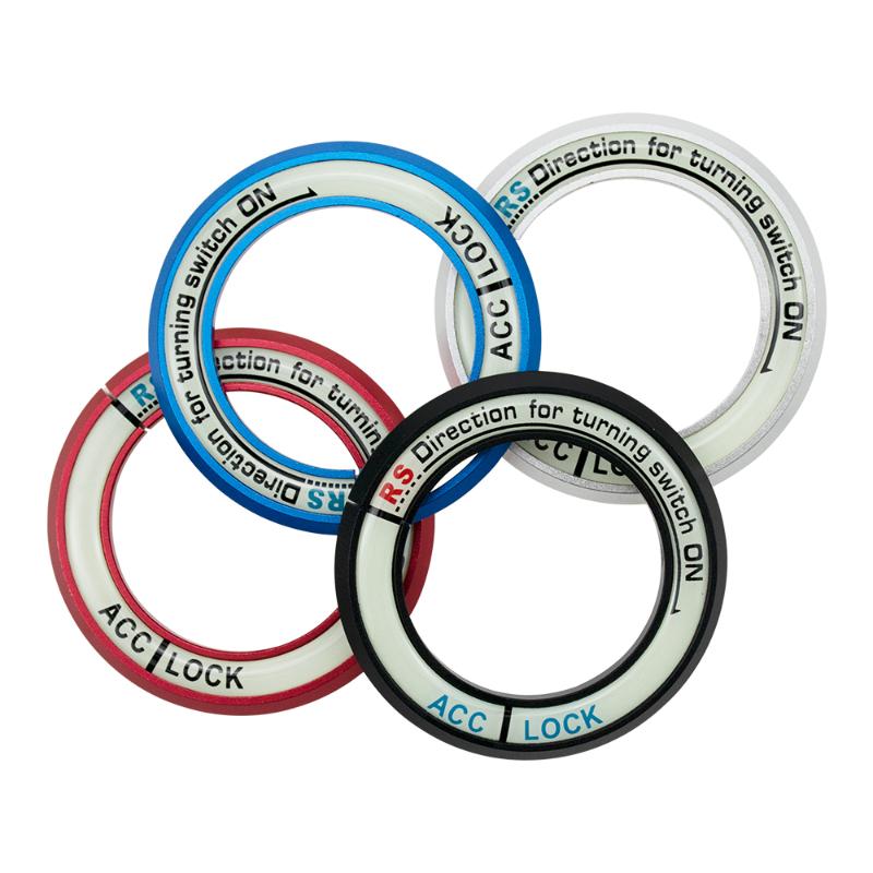 

Luminous Car Key Ring Decor Sticker Ignition Switch Protective Sticker Motorcycle Keychain Circle Light Accessories Decoration