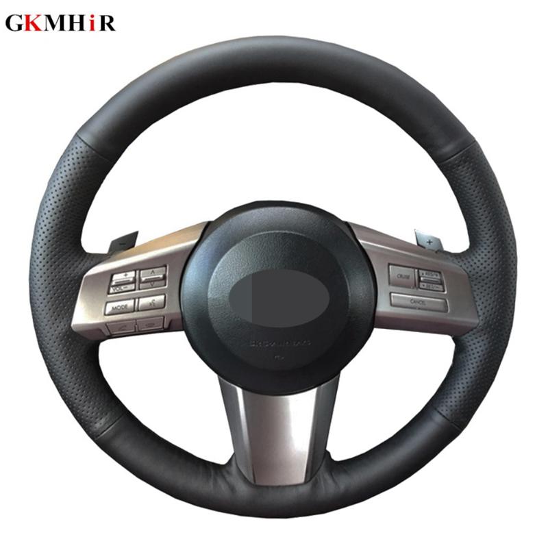 

Hand-stitched Black Artificial Leather Car Steering Wheel Cover For Outback 2010 2011 2012 Legacy 2009-2012