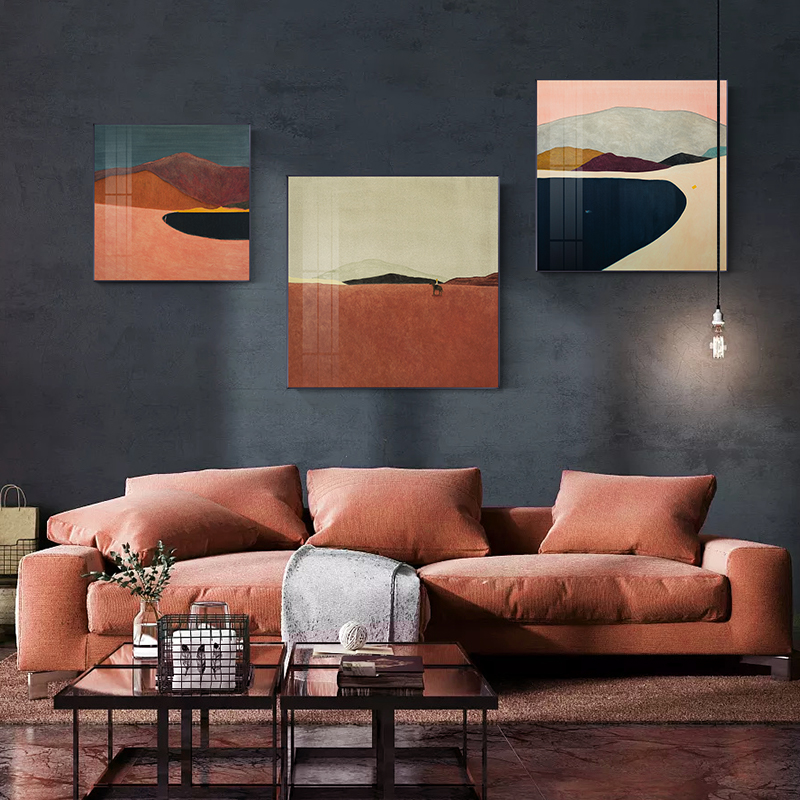 

Abstract Desert Canvas Painting Poster Print Dark colour Wilderness Wall Art Pictures For Living Room Bedroom Aisle home Decor