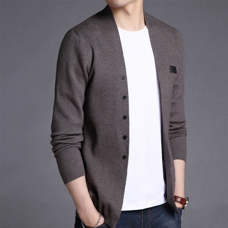 

2020 New Autumn Winter Men's Comfortable Warm Slim Sweater Male Fashion Casual Solid Color Casual Cardigan Knitted Sweater K47, 8377ka fei
