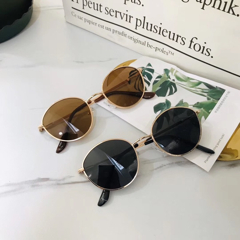 

Popular new style children's polarizer atmospheric elliptical Street Photo glasses p004 metal baby wave Sunglasses