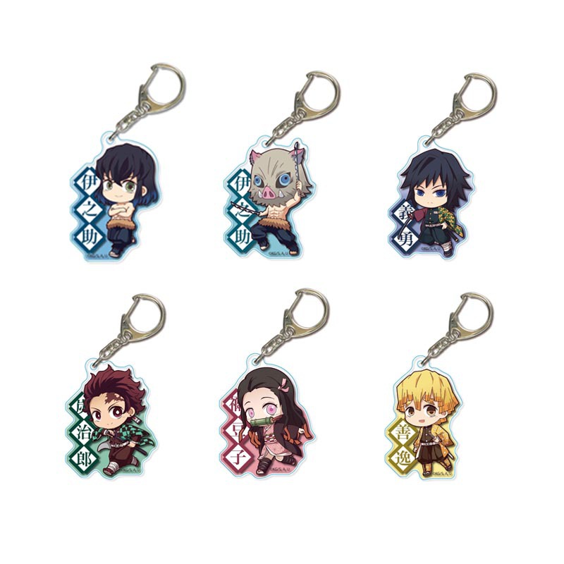 

36 Style Anime Demon Slayer Kimetsu No Yaiba Keychain Cute Acrylic Tanjirou Nezuko Agatsuma Zenitsu Rengoku Kyoujurou Key Chain