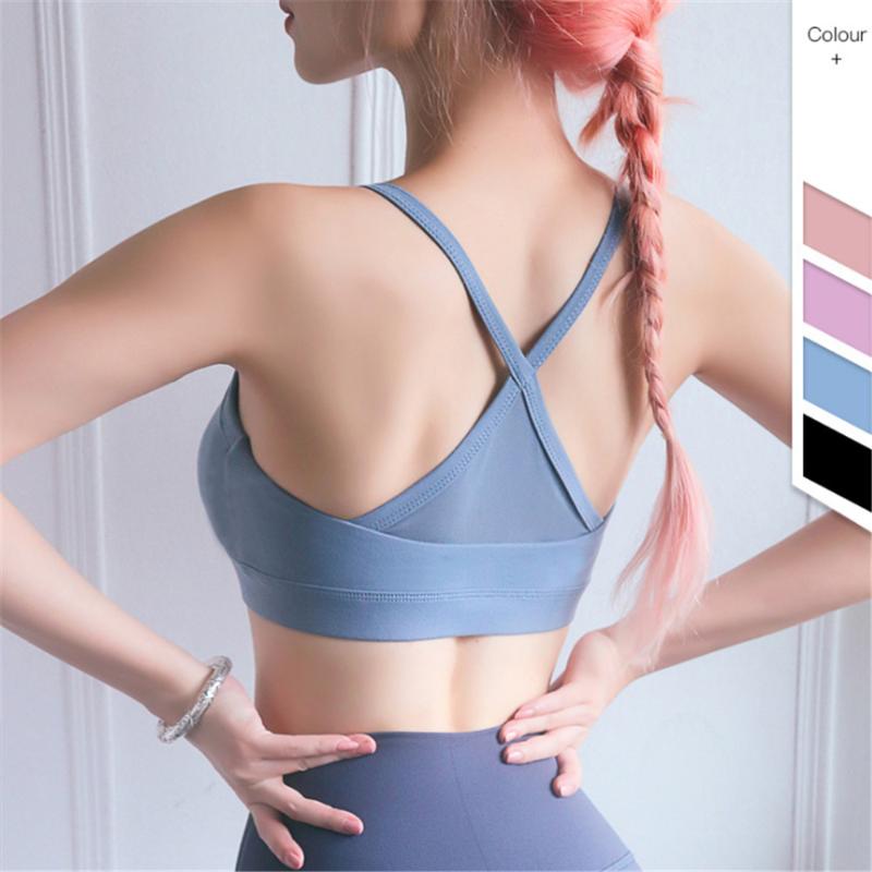 

Sexy Yoga Bra Women Padded Sports Bra Shake Proof Running Workout Gym Push Up Top Breathable Fitness Shirt Vest 4 Colors 1198, A1198f