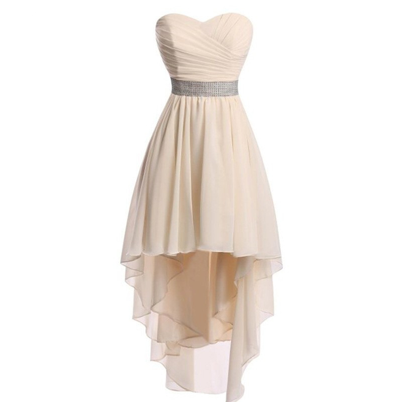 

Sweetheart High Low Chiffon Hoco Homecoming Dresses Party, Blue