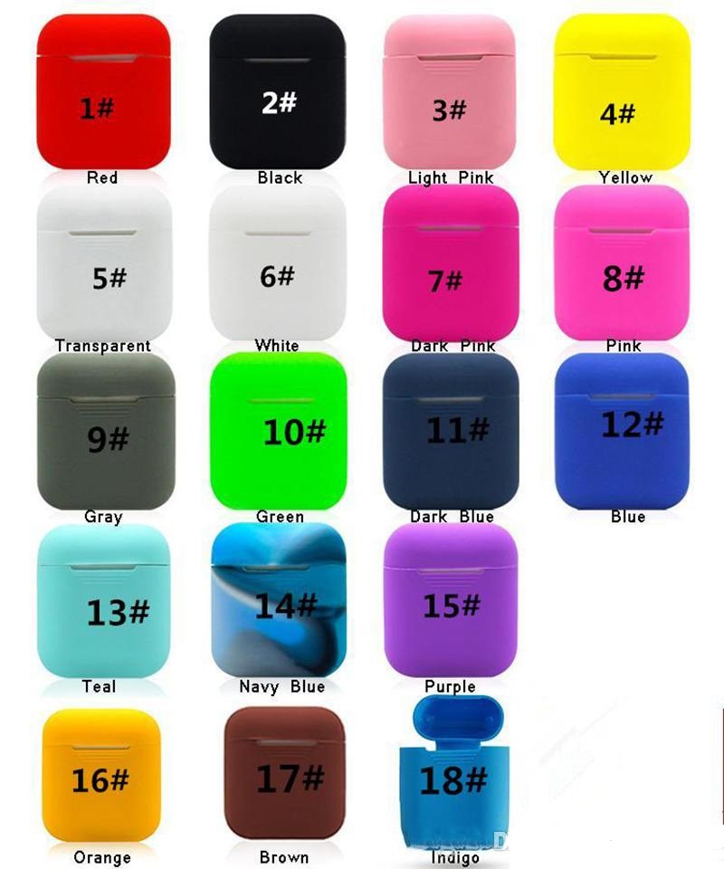 

For Apple Airpods Soft TPU Ultra Thin Protector Airpod Cover Earphone Headphone Case With Retail Package, Mixed color