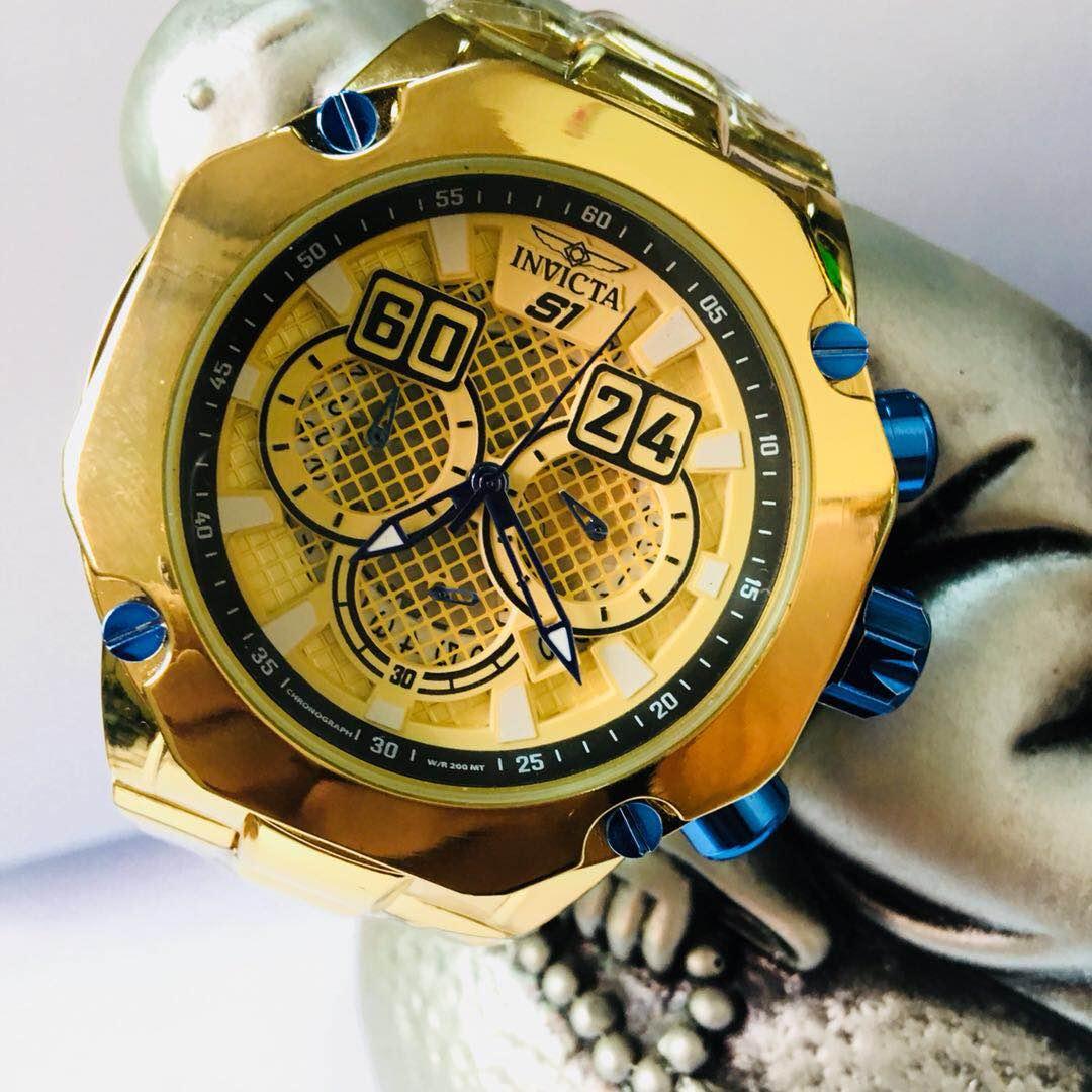 

Hot sale INVICTA sports casual grid calendar quartz men's watch Royal Oak All hands can be operated