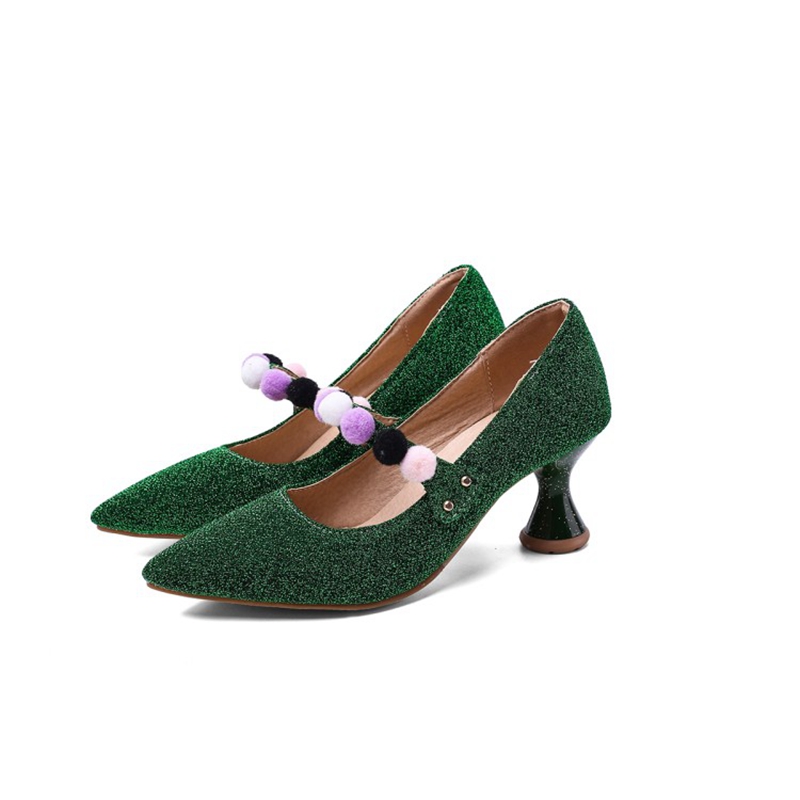 

Size 30-48 Women Zapatos De Mujer Leather Fashion Platform Shallow Pumps Concise Buckle Super High Heels 6.5CM Party Shoes 9881, Red