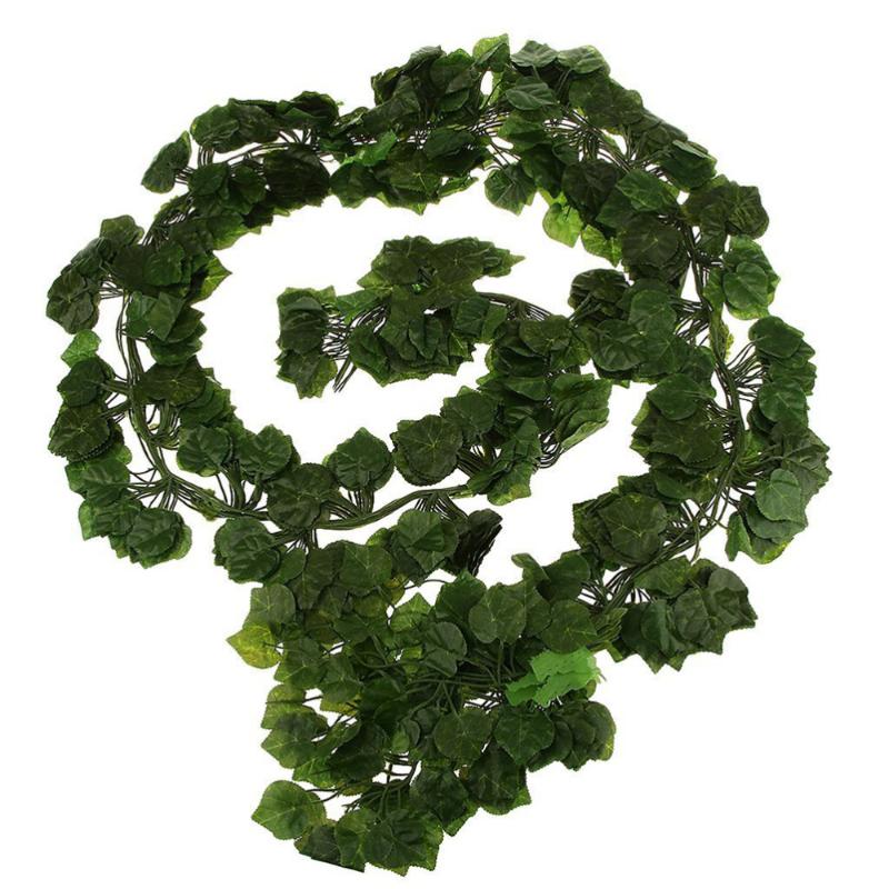

12pcs 6.5ft Artificial Wall Hanging Ivy Vine Foliage Leaf Garland Plants Decor Flowers Home Decor - Grape Leaf, As shown 3